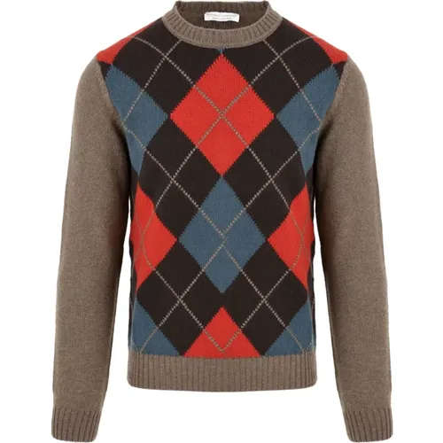 Red Diamond Sweater for Men , male, Sizes: S, 2XL, L, M - Filippo De Laurentiis - Modalova