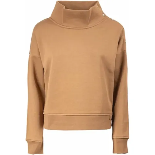 Sweatshirt mit Knopfdetail , Damen, Größe: S - Herno - Modalova