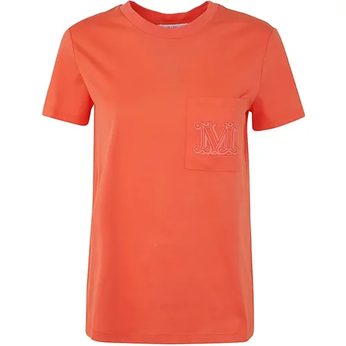 Peach Side Pocket T-Shirt , Damen, Größe: XS - Max Mara - Modalova
