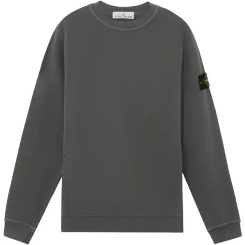 Knit Crewneck Sweatshirt in Lead Grey , male, Sizes: M - Stone Island - Modalova