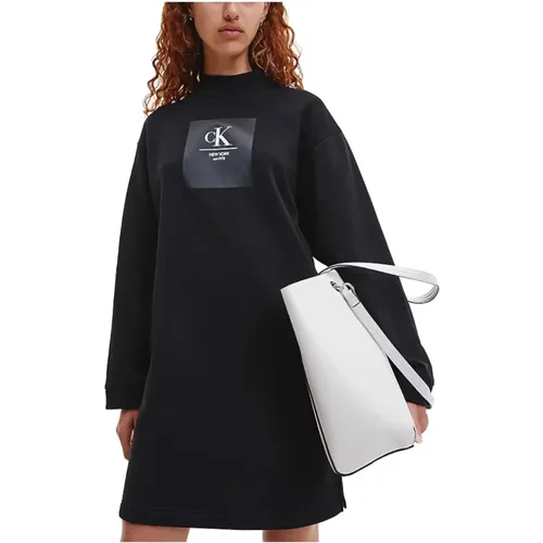 Knit Midi Dress - Attention-Grabbing Style , female, Sizes: S - Calvin Klein - Modalova