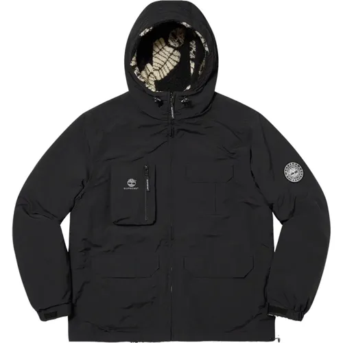 Wasserabweisende Wendbare Ripstop Jacke Schwarz - Supreme - Modalova