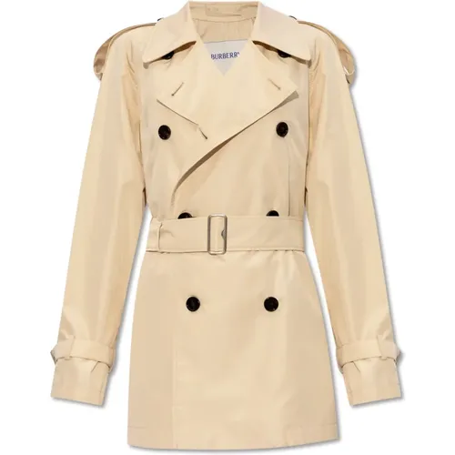 Silk trench coat , female, Sizes: 3XS - Burberry - Modalova