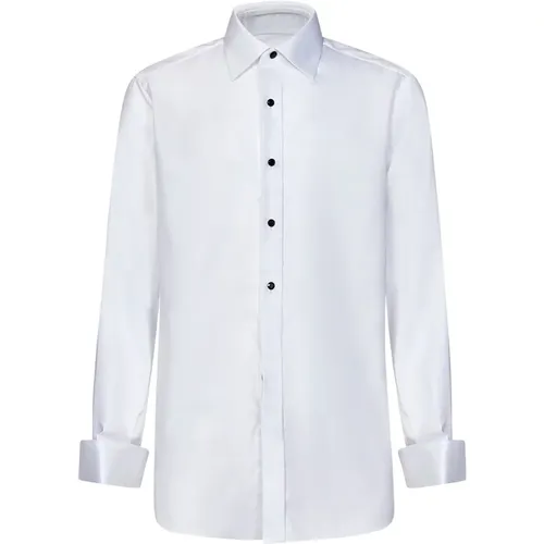 Cotton French Cuff Shirt , male, Sizes: M, S - Brioni - Modalova
