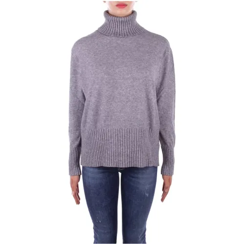 Anthrazit Pullover mit Bestickten Details , Damen, Größe: M - H2O - Modalova