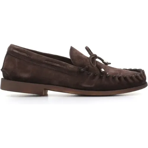 Dark Suede Moccasin Sandals , male, Sizes: 7 1/2 UK, 9 UK, 8 1/2 UK - Alexander Hotto - Modalova
