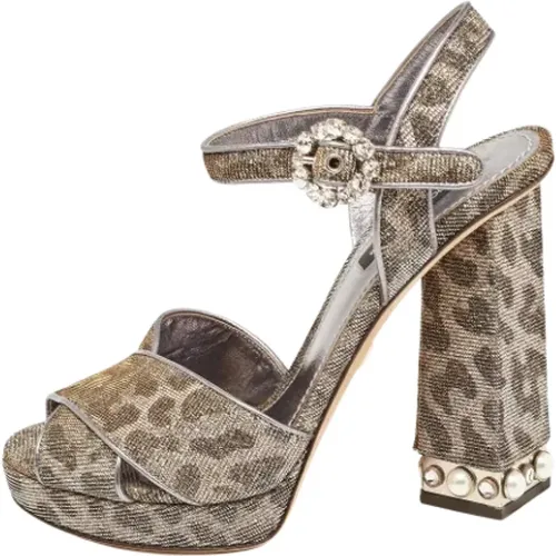 Pre-owned Leder sandals , Damen, Größe: 37 EU - Dolce & Gabbana Pre-owned - Modalova