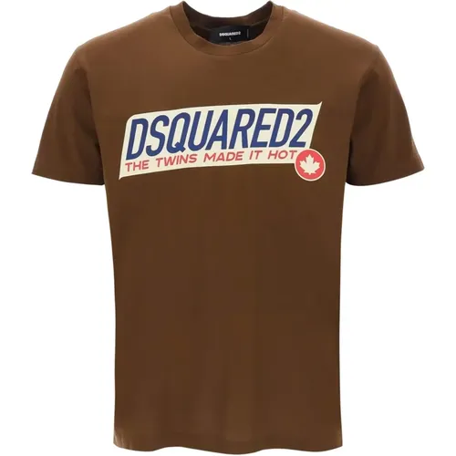 Cool Fit Bedrucktes T-Shirt - Dsquared2 - Modalova