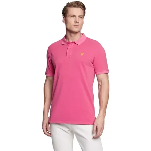 Polo-Shirt mit kurzen Ärmeln , Herren, Größe: S - Guess - Modalova