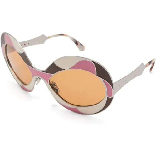 CJ0 Land OF Revelations Shell Sunglasses , female, Sizes: 58 MM - Marni - Modalova