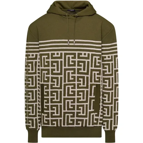 Stylish Hooded Sweatshirt , male, Sizes: XL, L, M - Balmain - Modalova