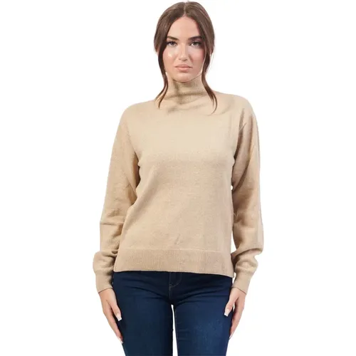 Goldener Pullover mit Metallfaden , Damen, Größe: XS - Armani Exchange - Modalova