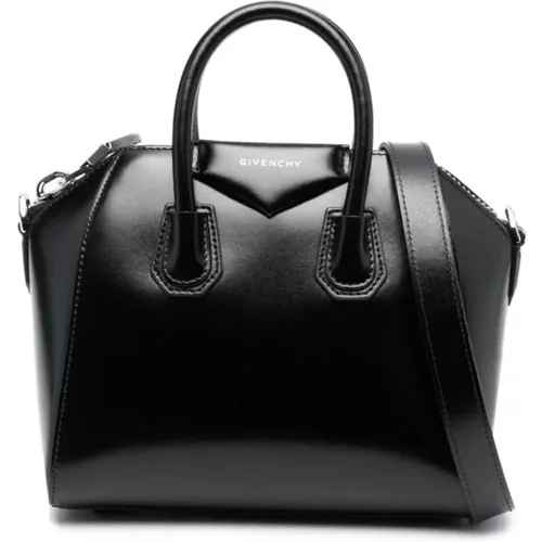 Leather Handbag with Silver Hardware and Removable Strap , female, Sizes: ONE SIZE - Givenchy - Modalova