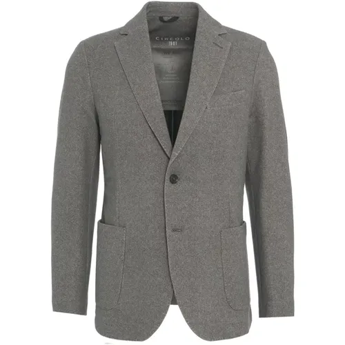 Grauer Blazer Aw24 Schonwaschgang , Herren, Größe: 2XL - Circolo 1901 - Modalova