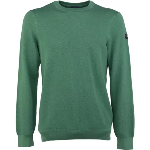Crewneck piqué sweater , male, Sizes: L, M, 2XL - PAUL & SHARK - Modalova