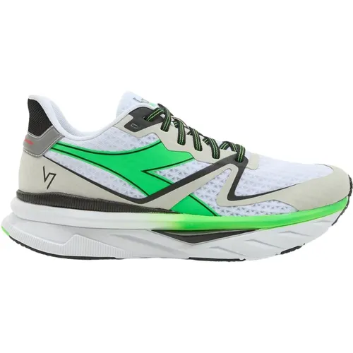 Weiße Grüne Atom V7000 Sneaker , Herren, Größe: 43 EU - Diadora - Modalova