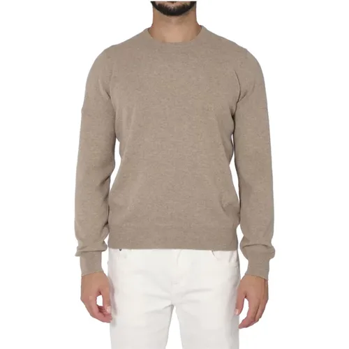 Mens Honey Crewneck Sweater , male, Sizes: 2XL, 3XL, L - La Fileria - Modalova