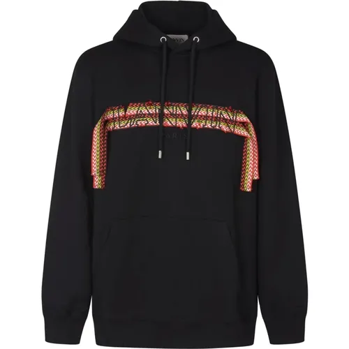 Schwarzer Oversized Hoodie , Herren, Größe: L - Lanvin - Modalova