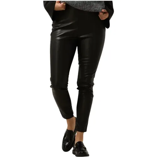 Jer-poly-pu-23-1 Leggings Schwarz , Damen, Größe: L - Simple - Modalova