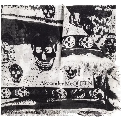 Schal mit Totenkopf Motiv - alexander mcqueen - Modalova