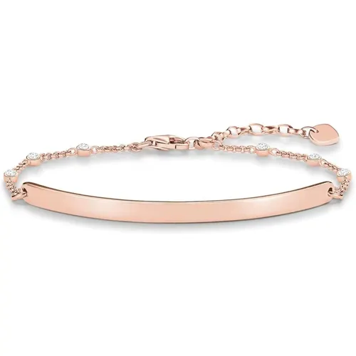 Damen Sparkling Love Bridge Armband Sterling-Silber Roségold Vergoldet Lba0040-416-14-L19,5V - Thomas Sabo - Modalova