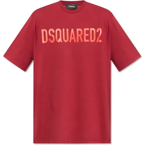 T-Shirt mit Logo , Herren, Größe: L - Dsquared2 - Modalova