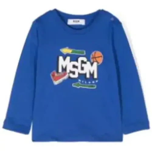 Langarm Baby Junge T-shirt MSGM - MSGM - Modalova