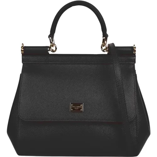 Medium Sicily Handbag with Gold-tone Hardware , female, Sizes: ONE SIZE - Dolce & Gabbana - Modalova