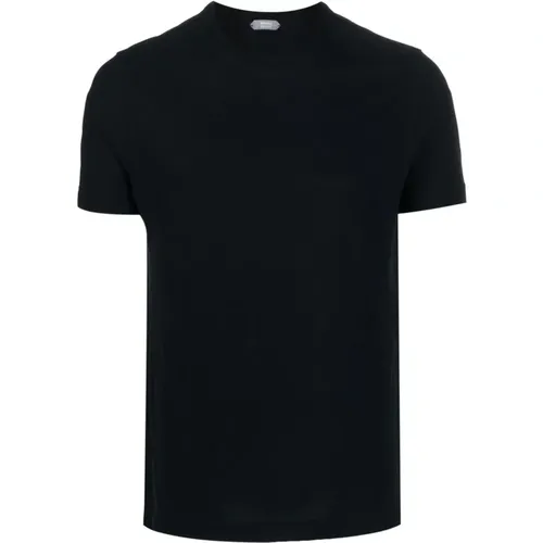 Cotton T-Shirt with 3 Buttons , male, Sizes: XL, 3XL, 2XL - Zanone - Modalova