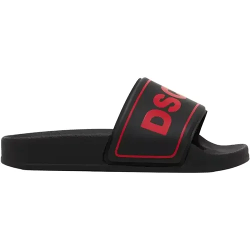 Schwarze Logo-Schlappen Dsquared2 - Dsquared2 - Modalova