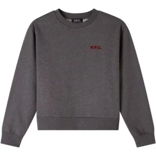 Rundhals Sweatshirt Logo Herz , Herren, Größe: S - A.p.c. - Modalova