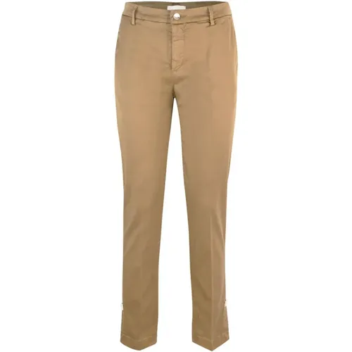 Chino Cotton Trousers Camel , female, Sizes: W29, W31, W32, W25, W26, W27, W30 - Liu Jo - Modalova