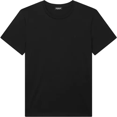 Schwarzes Baumwoll-Jersey T-Shirt - Dondup - Modalova