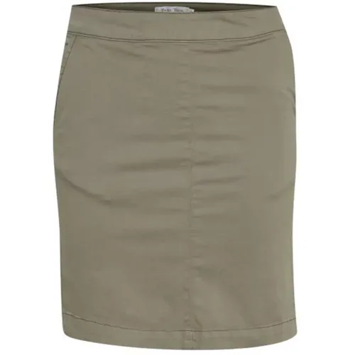 Short Khaki Pencil Skirt , female, Sizes: L - Part Two - Modalova