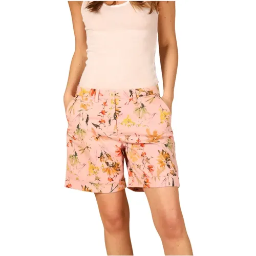 Curvy Floral Chino Bermuda Shorts - Mason's - Modalova