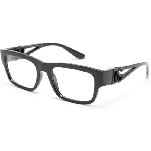 Schwarze Optische Brille, Klassischer Stil , unisex, Größe: 53 MM - Dolce & Gabbana - Modalova