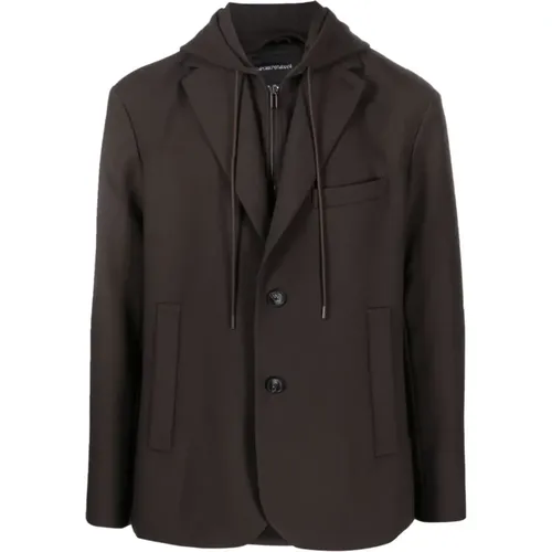 Detachable Hood Jacket , male, Sizes: M, S, L, XS - Emporio Armani - Modalova