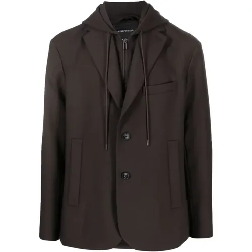 Detachable Hood Jacket , male, Sizes: M, XL, S, L, XS - Emporio Armani - Modalova