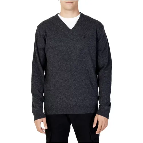 Herren V-Ausschnitt Pullover Grau - Sergio Tacchini - Modalova