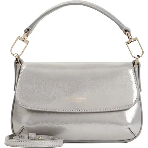 Sasso Calf Leather Handbag , female, Sizes: ONE SIZE - Giorgio Armani - Modalova
