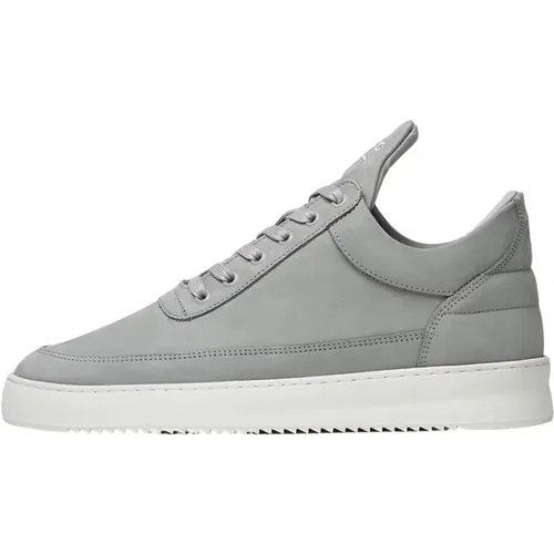 Low Top Ripple Nubuck Cement Grey , male, Sizes: 9 UK, 6 UK, 3 UK, 12 UK, 10 UK, 5 UK, 8 UK, 7 UK, 11 UK, 2 UK, 4 UK - Filling Pieces - Modalova