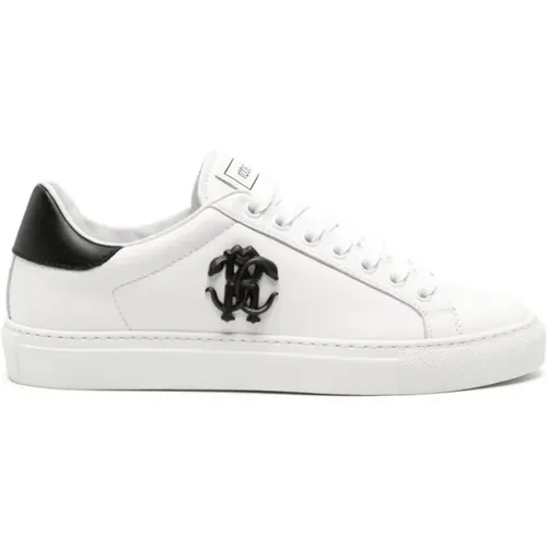 Weiße Leder Casual Trainers Sneakers , Damen, Größe: 36 EU - Roberto Cavalli - Modalova