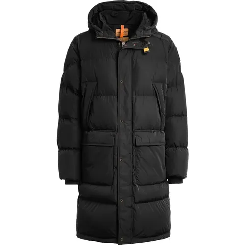 Down Coat with Hood , male, Sizes: S, M - Parajumpers - Modalova