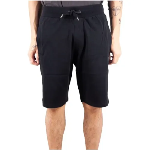 Schwarze Jersey-Shorts - Gerader Schnitt - Cerruti 1881 - Modalova