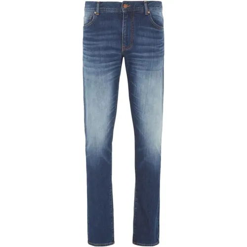 Slim Fit High Waist Denim Jeans , Herren, Größe: W29 - Armani Exchange - Modalova