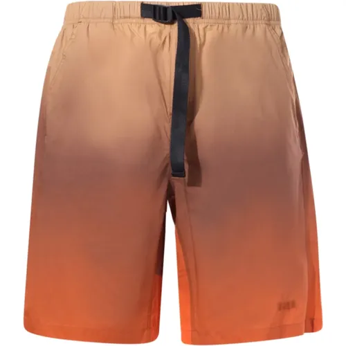 Camo Shorts mit Besticktem Logo , Herren, Größe: M - MSGM - Modalova