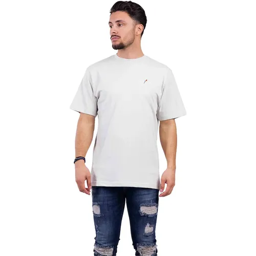 Resort T-Shirt Herren Grau/Weiß - Quotrell - Modalova