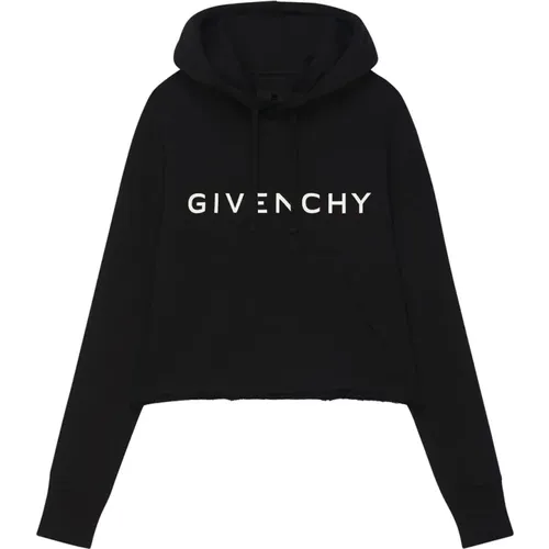 Schwarzer Hoodie mit -Print , Damen, Größe: L - Givenchy - Modalova