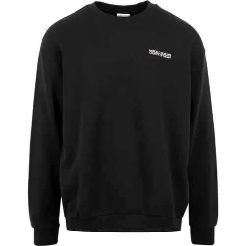 Cotton Sweater with Round Neck and Long Sleeves , male, Sizes: L - Marcelo Burlon - Modalova