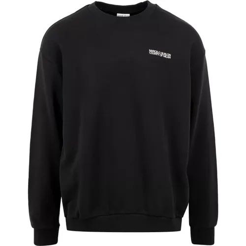 Cotton Sweater with Round Neck and Long Sleeves , male, Sizes: S, L - Marcelo Burlon - Modalova